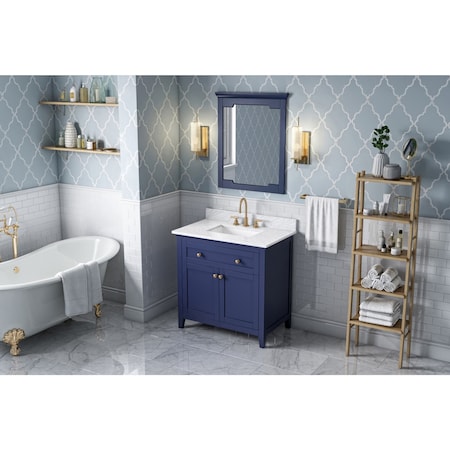 Jeffrey Alexander 28In. W X 1-1/2In. D X 34In. H Hale Blue Chatham Mirror MIR2CHA-28-BL